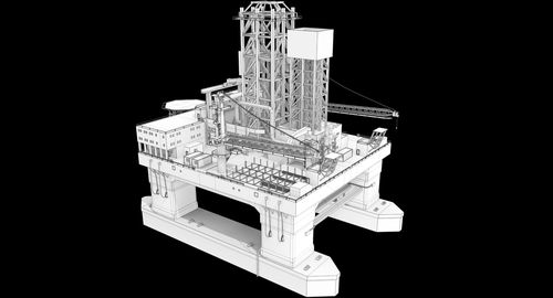 石油鉆機3d模型