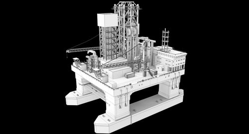 石油鉆機3d模型