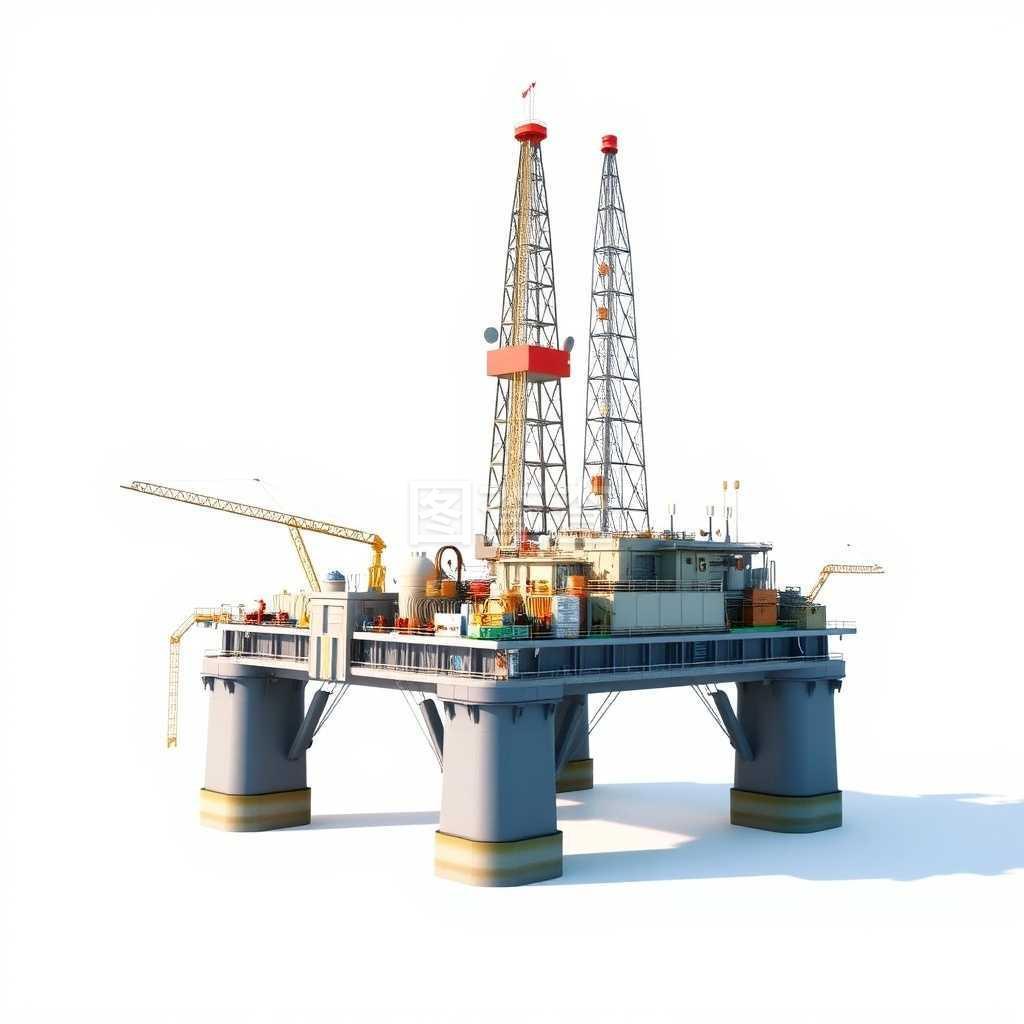 石油鉆機.詳細矢量圖示